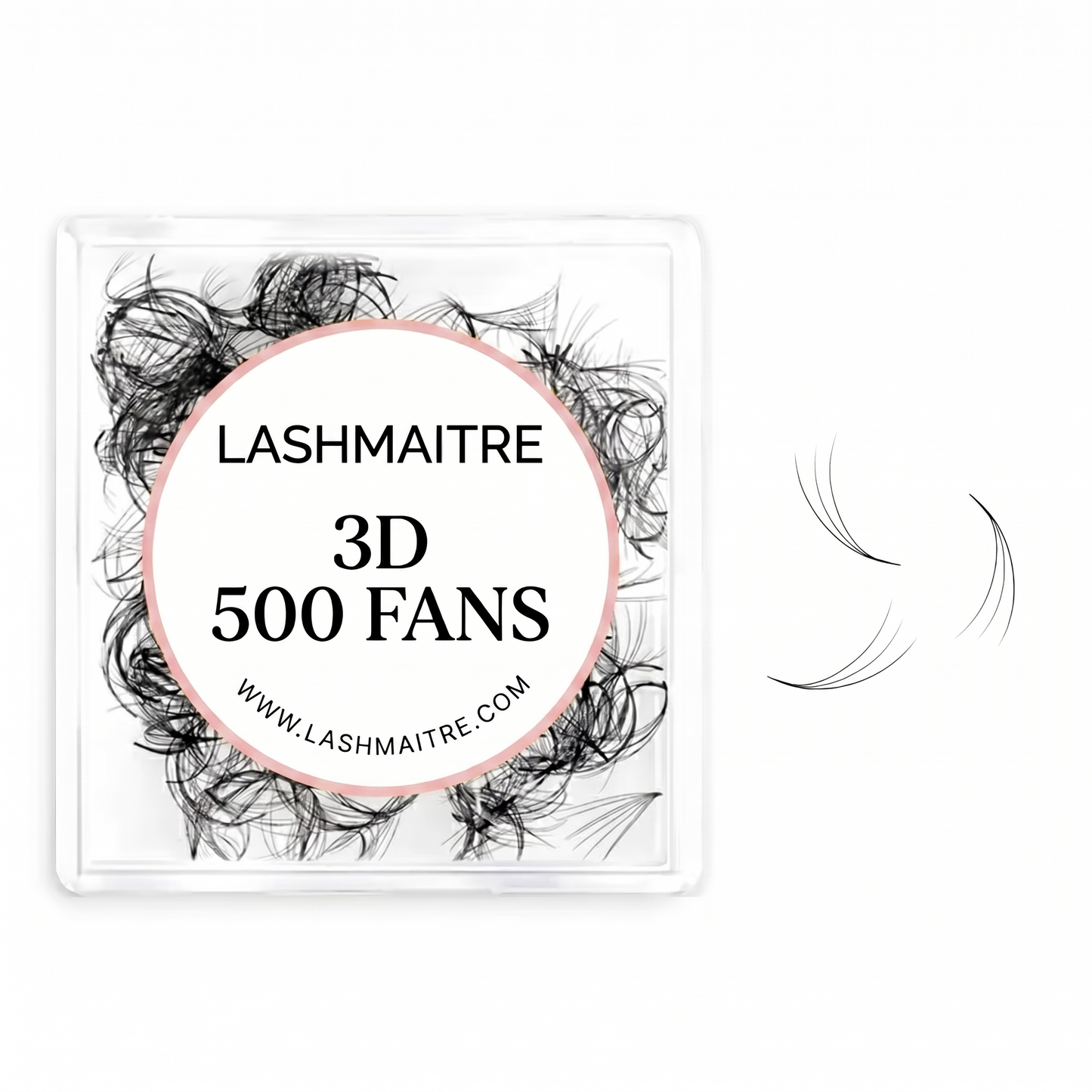 LASHMAITRE 3D Loose Premade Fans - Pointy Base 500 Fans 12 row product image