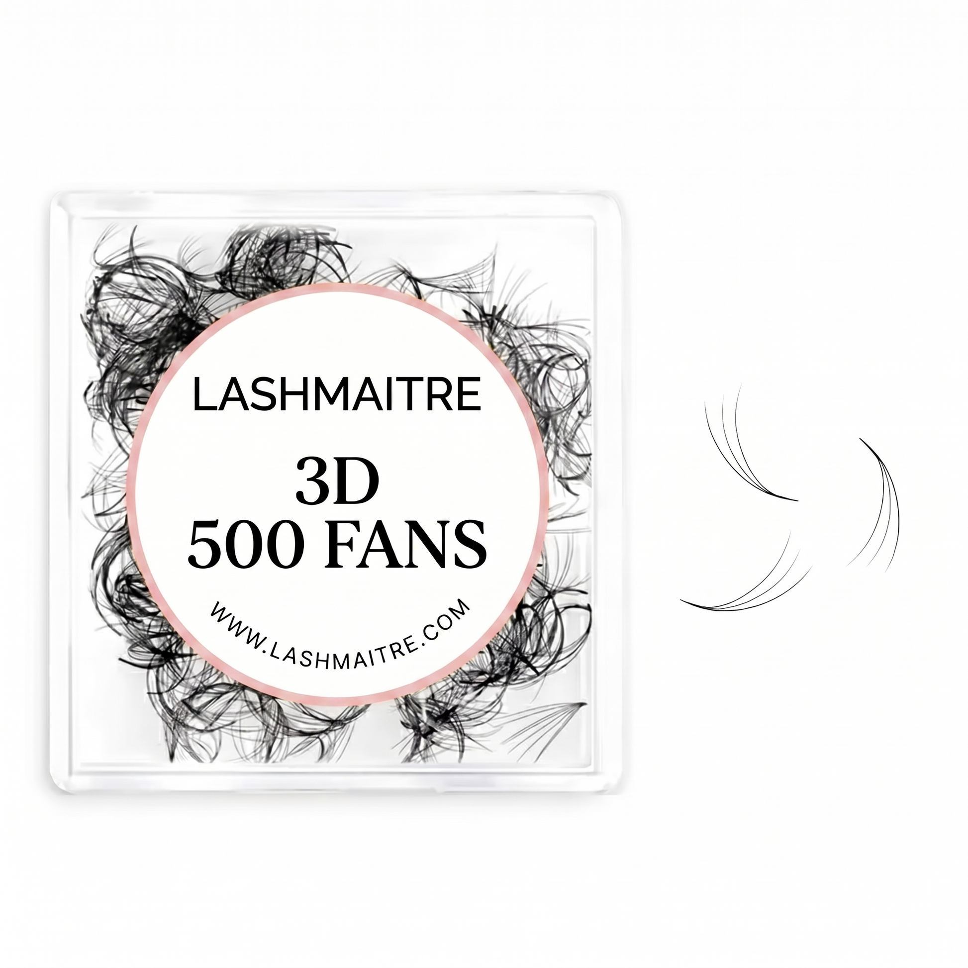 LASHMAITRE 3D Loose Premade Fans - Pointy Base 500 Fans 12 row product image