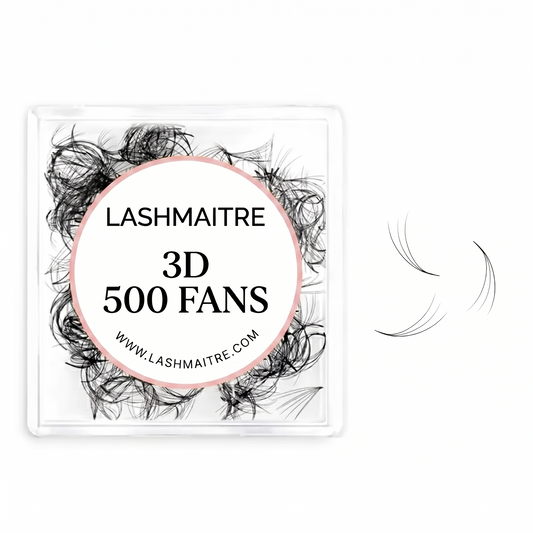 LASHMAITRE 3D Loose Premade Fans - Pointy Base 500 Fans 12 row product image