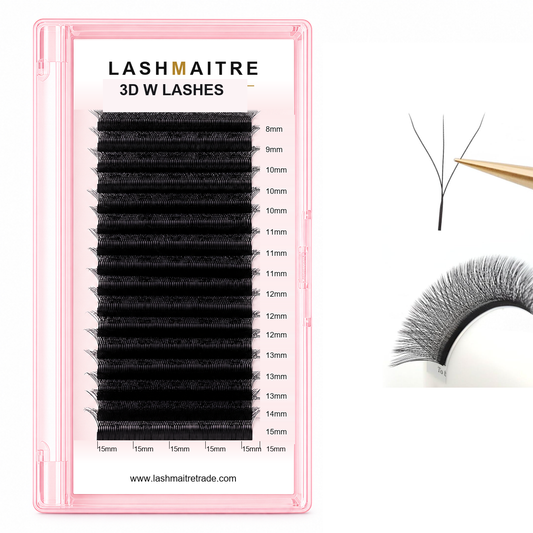 LASHMAITRE W Shape 3D Premade Volume Fan Lashes 12 row product image