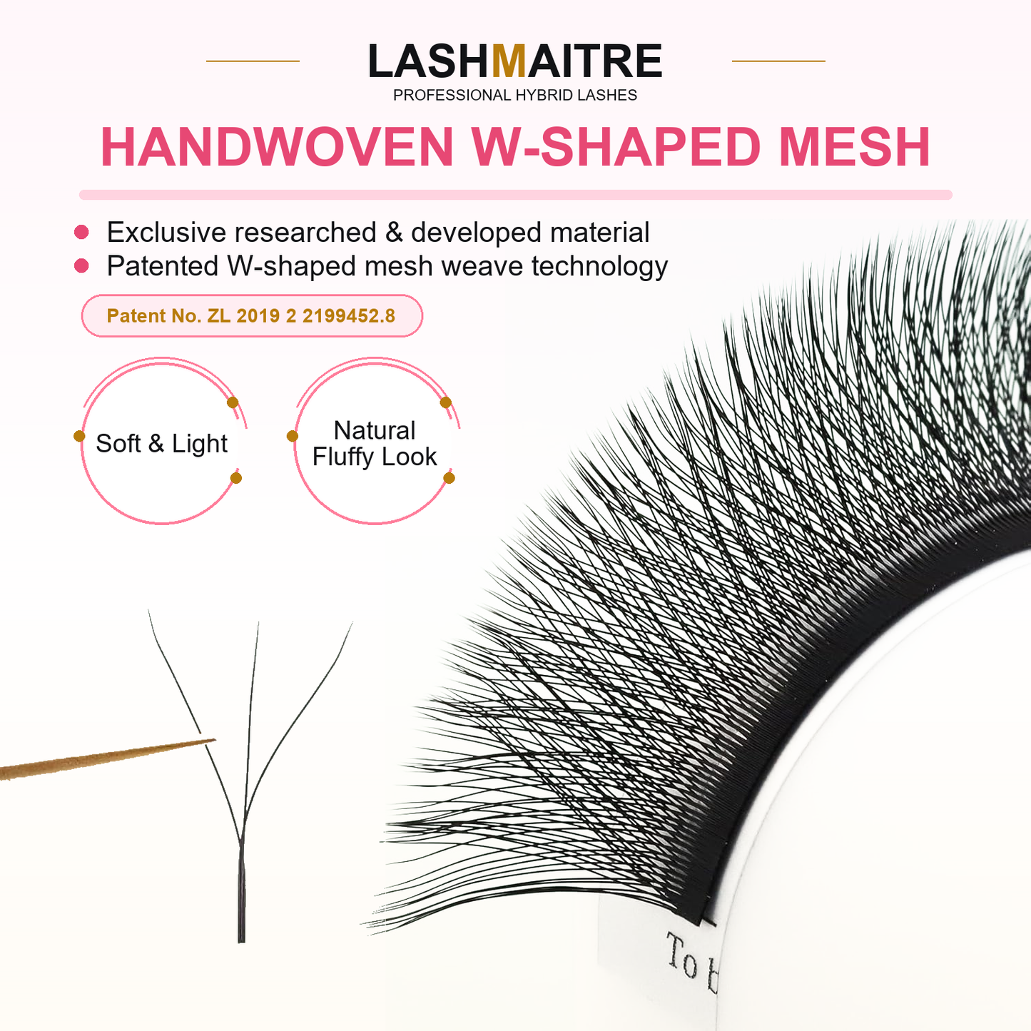 LASHMAITRE W Shape 3D Premade Volume Fan Lashes product detail