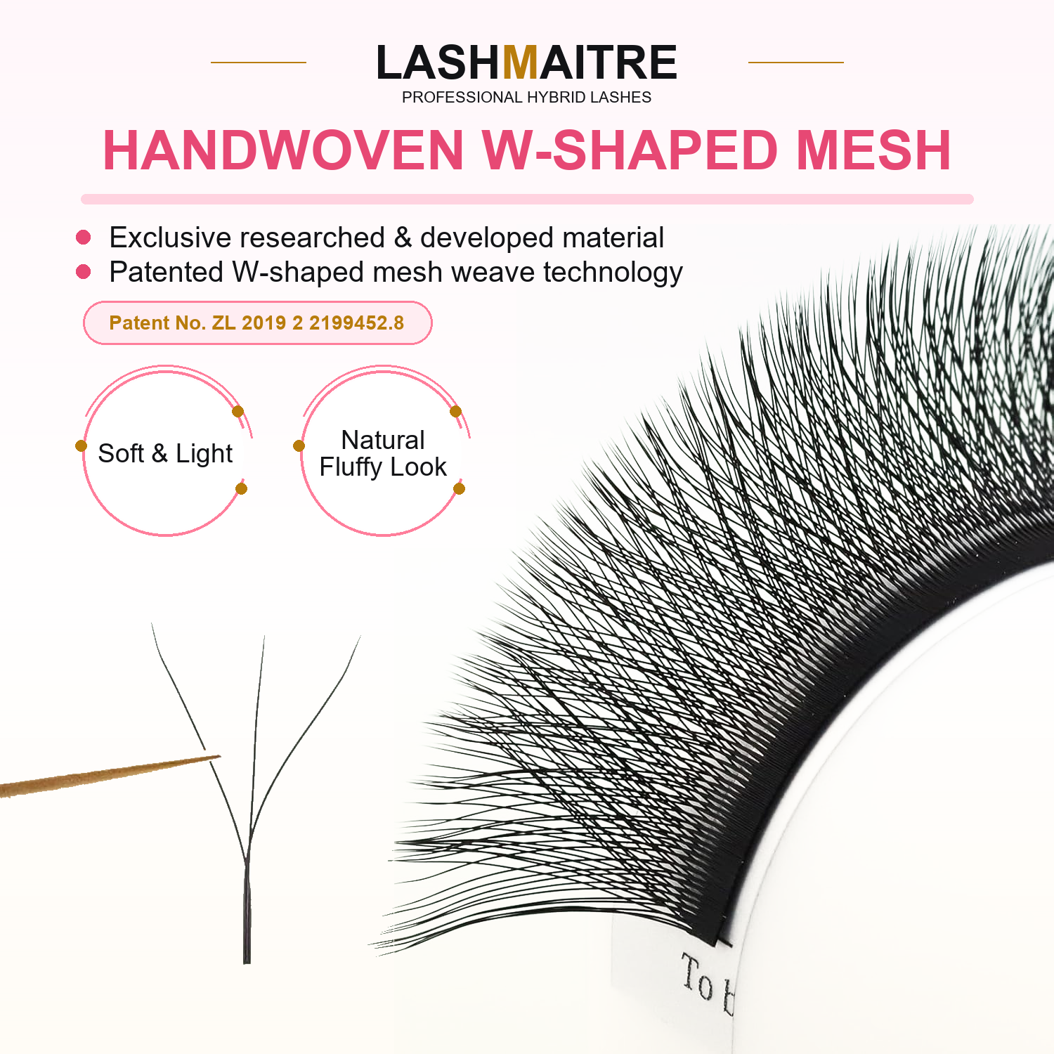 LASHMAITRE W Shape 3D Premade Volume Fan Lashes product detail