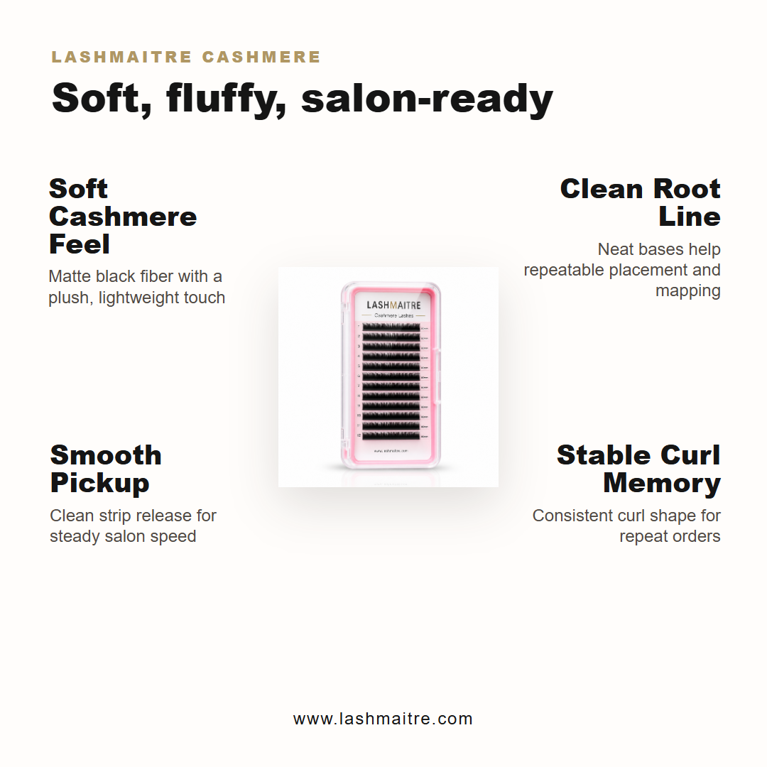 0.05mm Cashmere Volume Lash Extension Trays cashmere lash product benefits